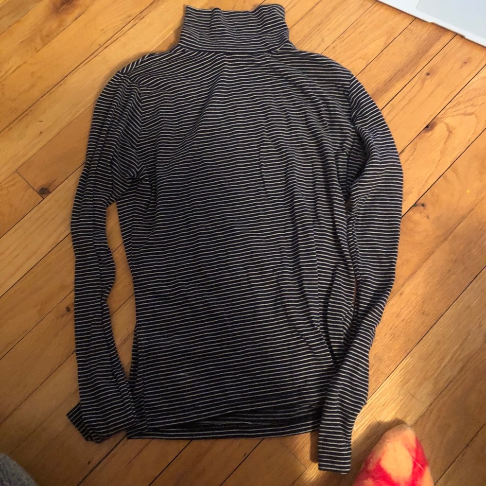 navy white striped brandy melville turtleneck